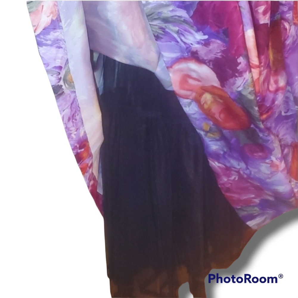 Jessica McClintock Party Event Velvet Floral Formal Dress - Picture 5 of 10